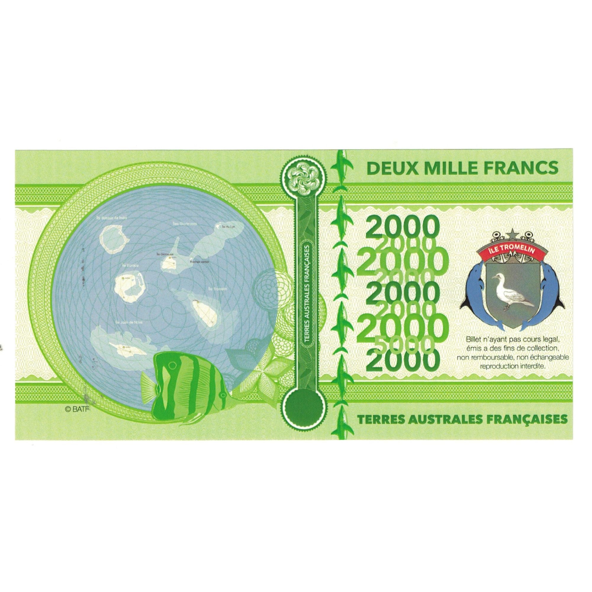 France, 2000 Francs, 2018, 000177, TERRES AUSTRALES FRANÇAISES ILE TROMELIN
