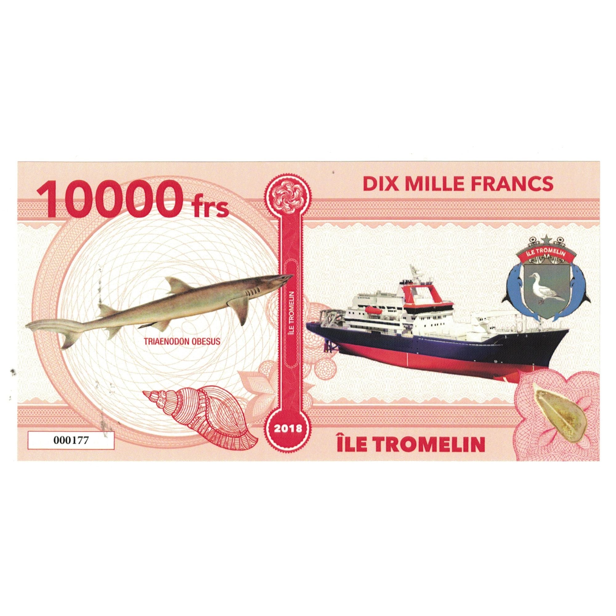 Frankrijk, 10000 Francs, 2018, 000177, TERRES AUSTRALES FRANÇAISES ILE