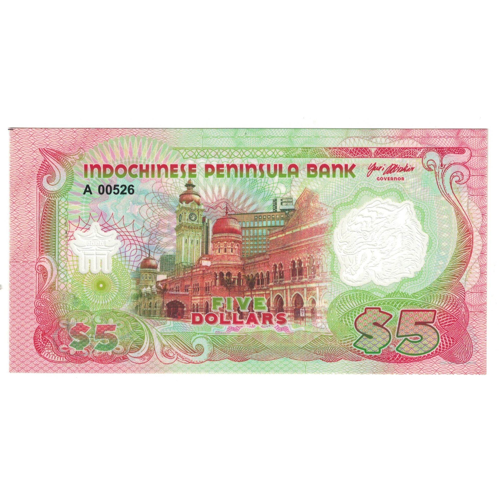 Geldschein, Indochina, 5 Dollars, 2020, UNZ