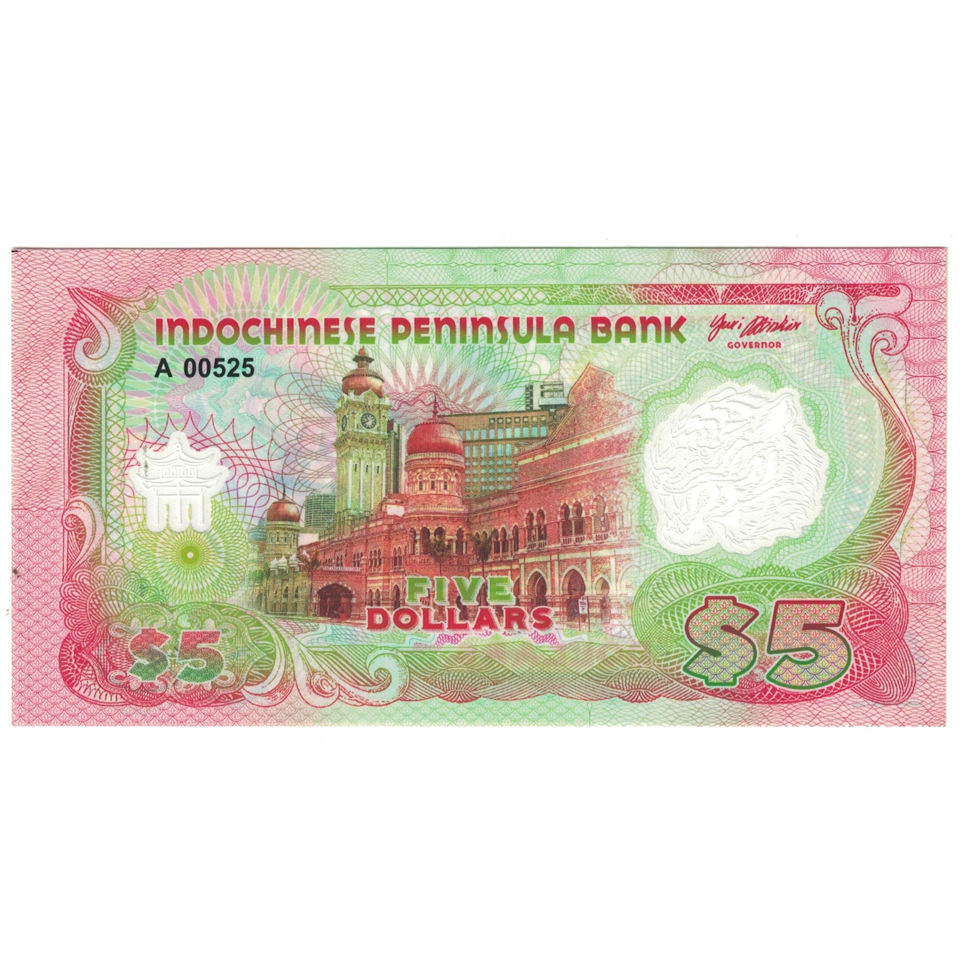 Biljet, Indochina, 5 Dollars, 2020, NIEUW
