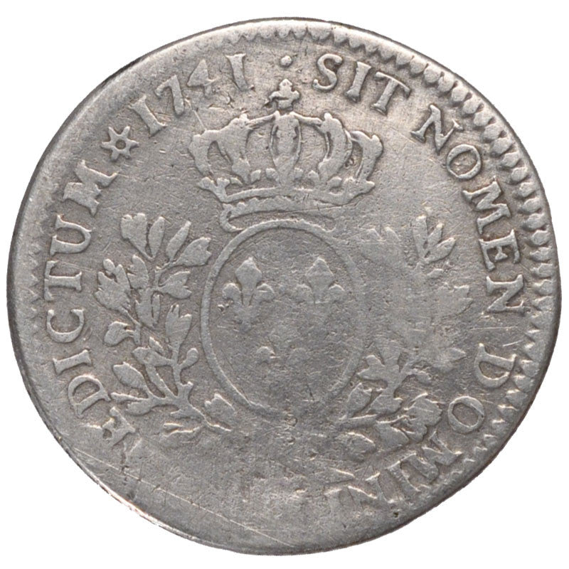 Coin, France, Louis XV, 1/5 Écu au bandeau, 24 Sols, 1/5 ECU, 1741, Strasbourg