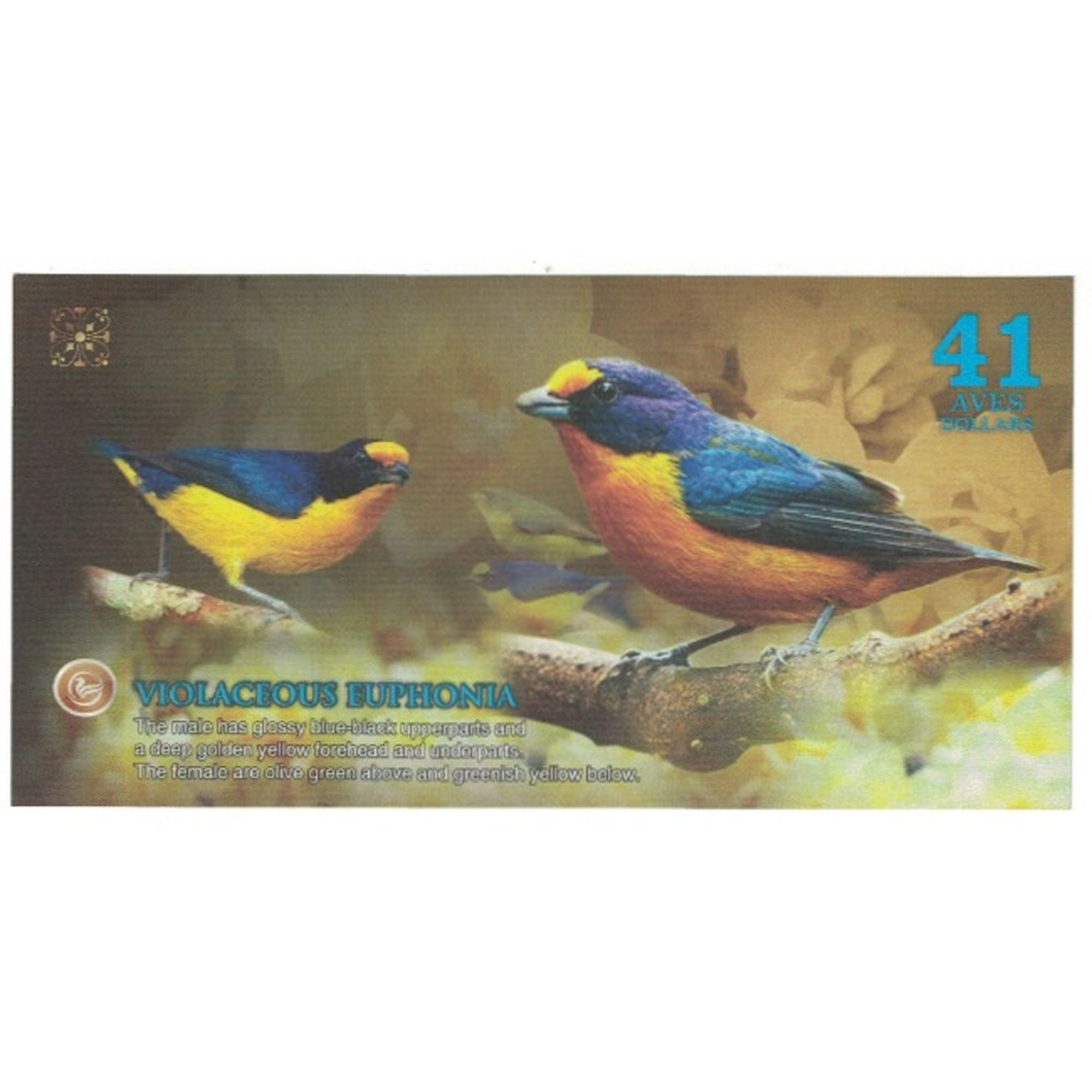 Banknote, Brazil, Dollar, 2019, 2019-08, ATLANTIC FOREST 41 DOLLARS, UNC(65-70)