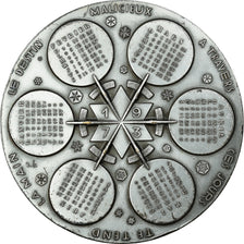 France, Médaille, Médaille Calendrier, 1973, TTB+, Silvered bronze