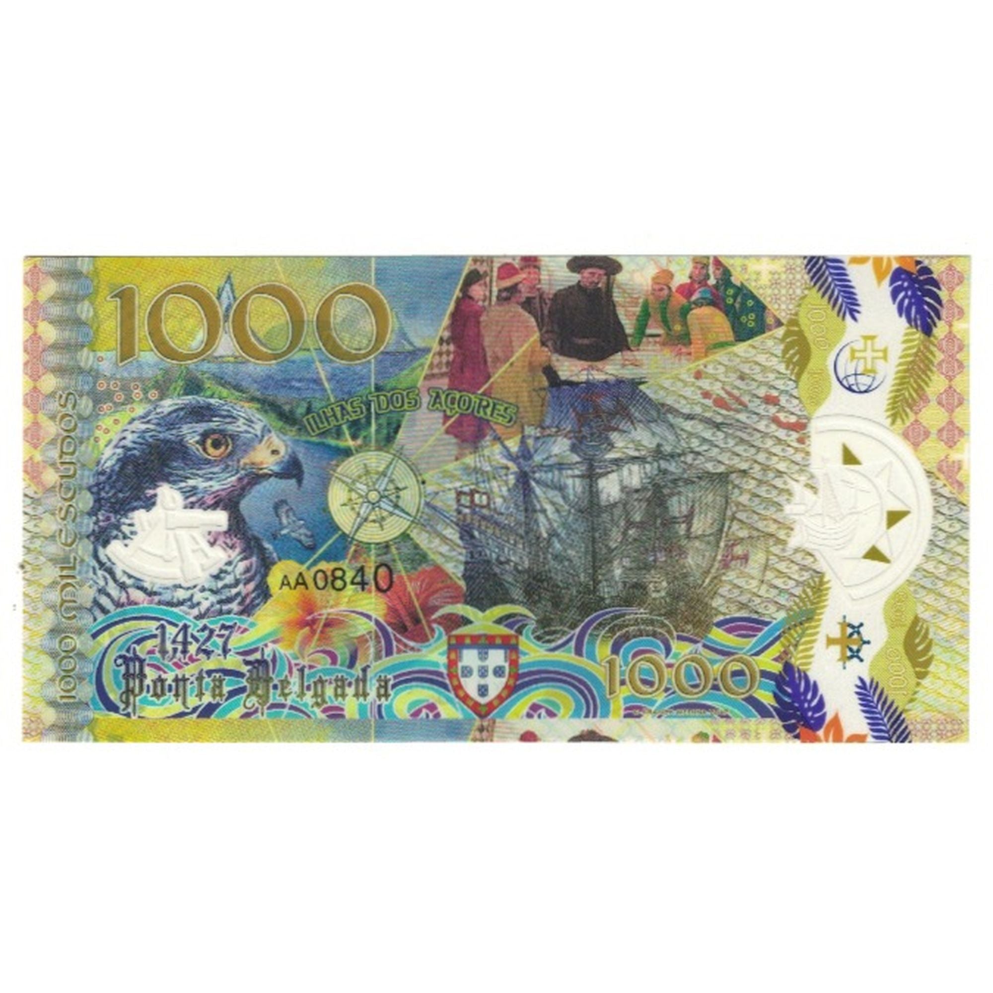 Banknote, Portugal, 1000 Escudos, 2017, 2017-05-17, ACORES, UNC(65-70)