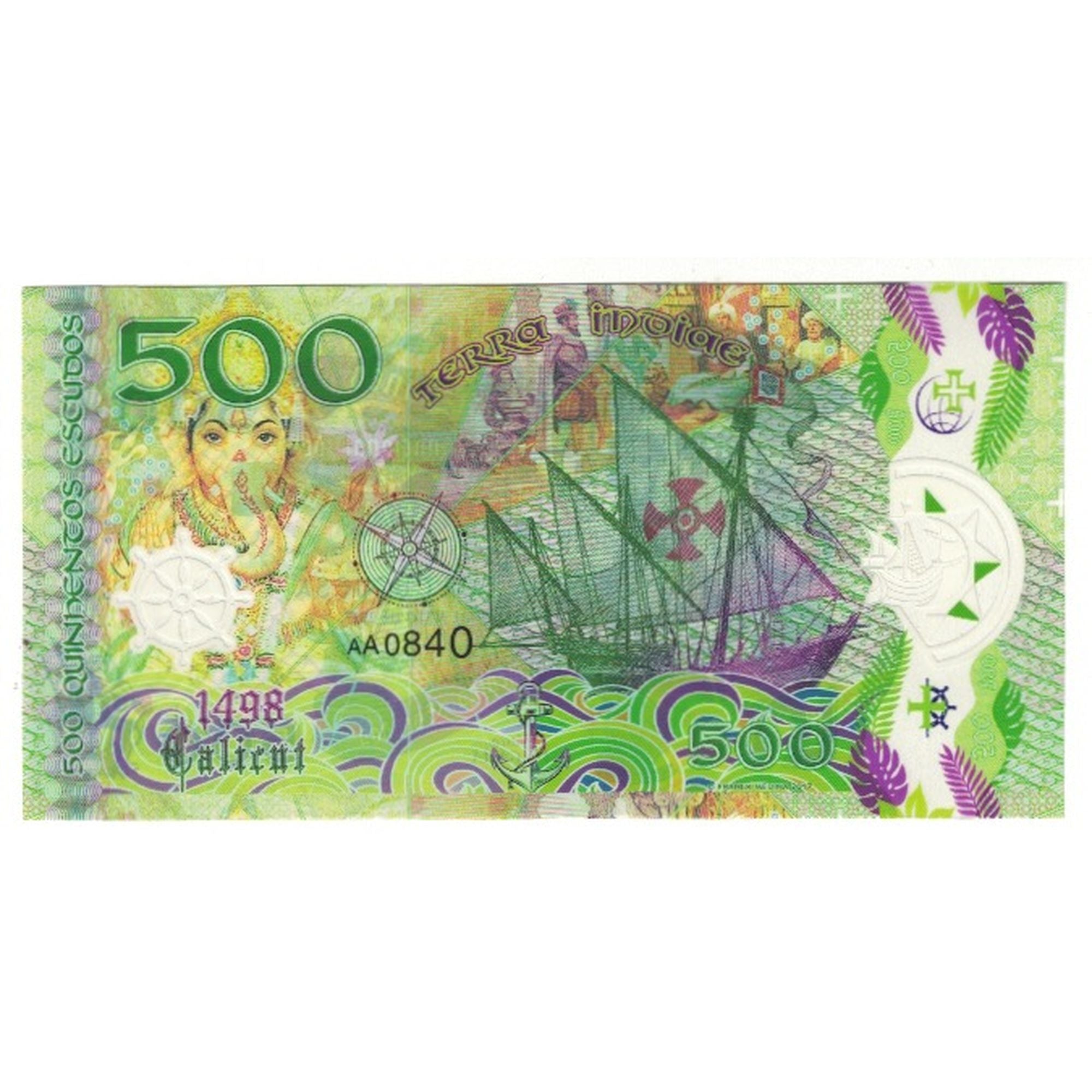Billet, Portugal, 500 Escudos, 2017, 2017-05-09, VASCO DE GAMA TOURIST BANKNOTE