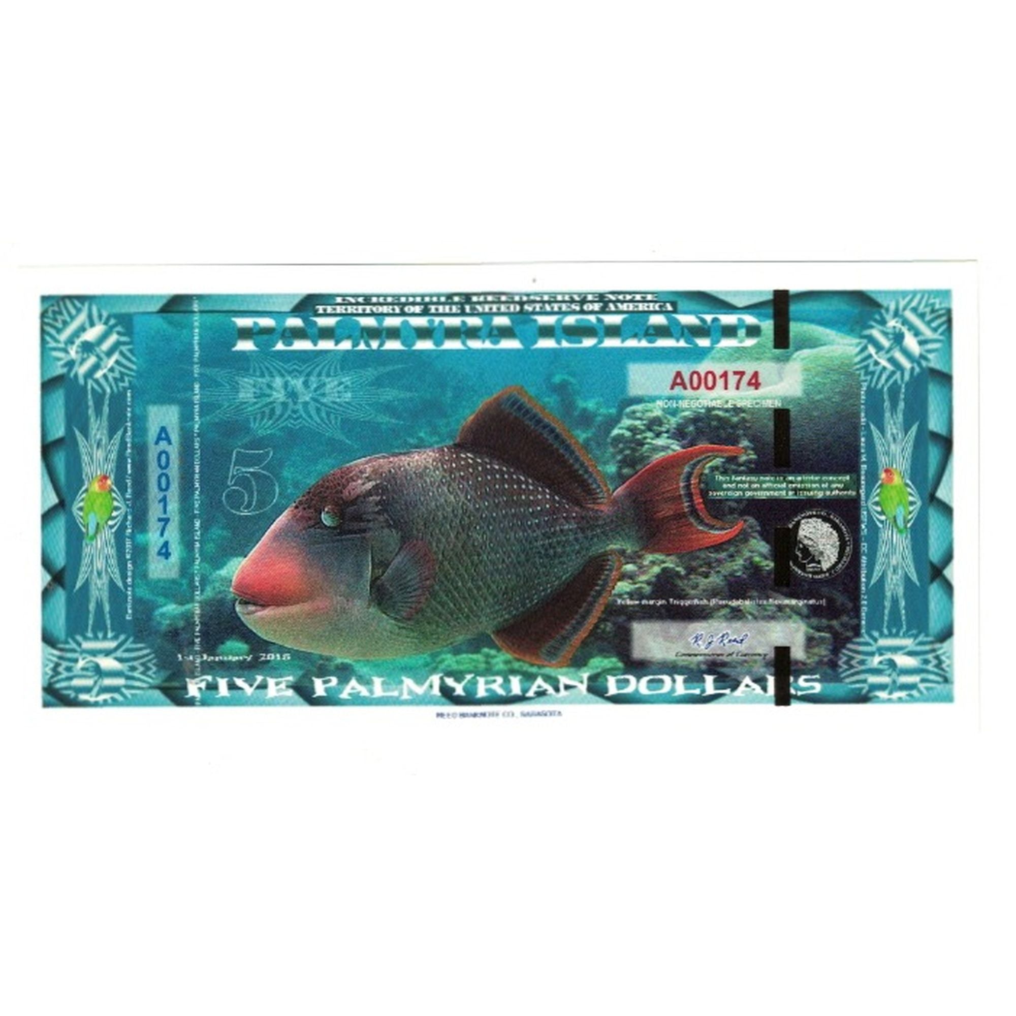 Banconote, Stati Uniti, 5 Dollars, 2018, 2018-01-01, PALMYRA ISLAND, FDS