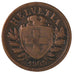 SWITZERLAND, 2 Rappen, 1909, Bern, KM #4.2, VF(30-35), Bronze, 20, 2.40