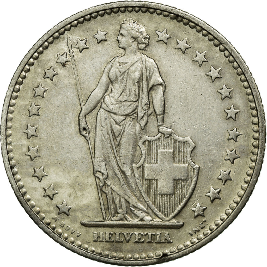 Münze, Schweiz, 2 Francs, 1928, Bern, SS+, Silber, KM:21