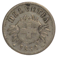 SWITZERLAND, 5 Rappen, 1850, Strasbourg, KM #5, EF(40-45), Billon, 1.69