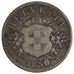 SWITZERLAND, 20 Rappen, 1850, Strasbourg, KM #7, VF(30-35), Billon, 3.24