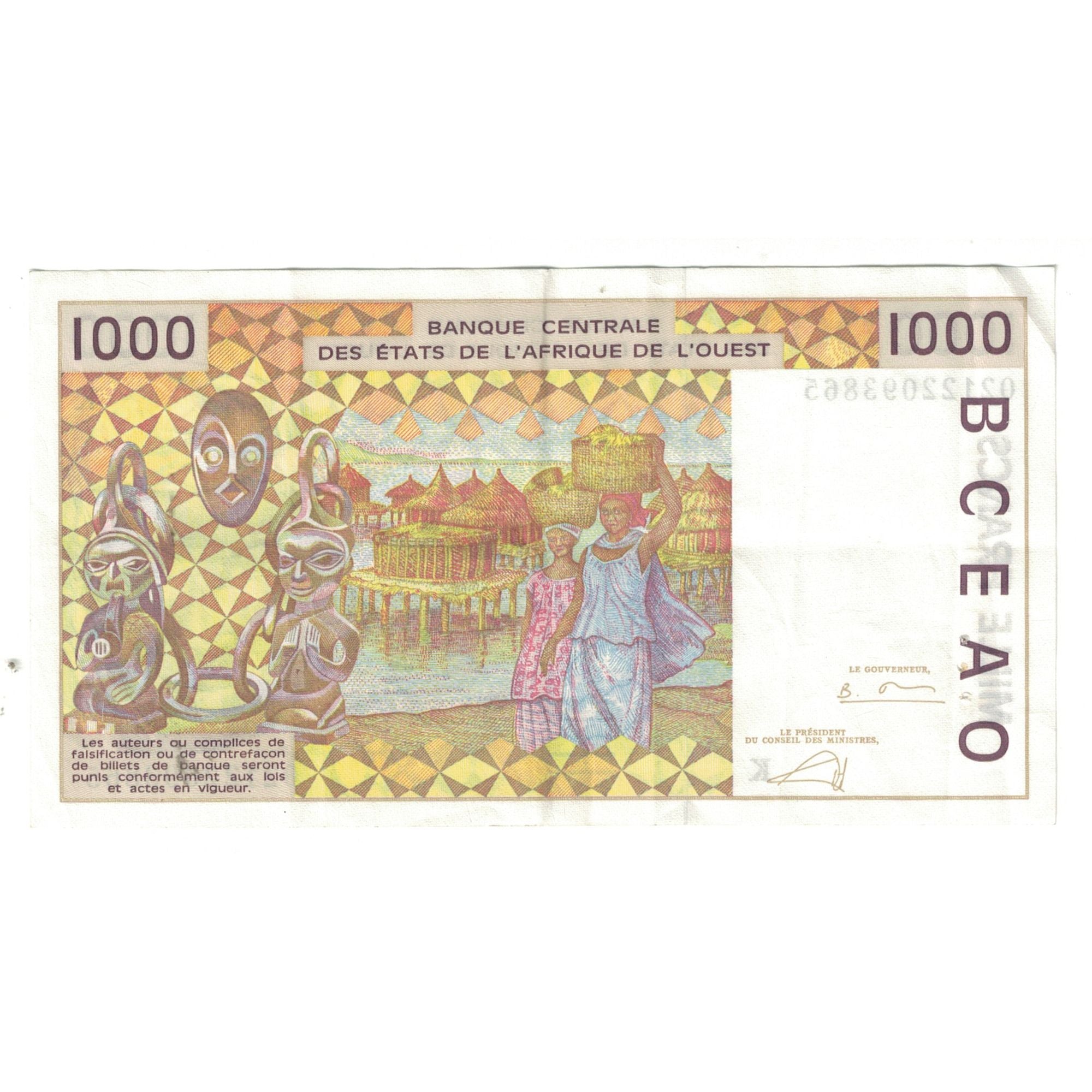 Billet, Communauté économique des États de l'Afrique de l'Ouest, 1000 Francs