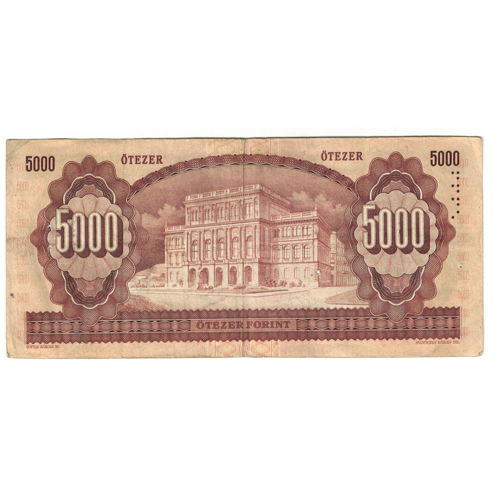 Billet, Hongrie, 5000 Forint, 1990, 1990-07-31, KM:177a, TTB