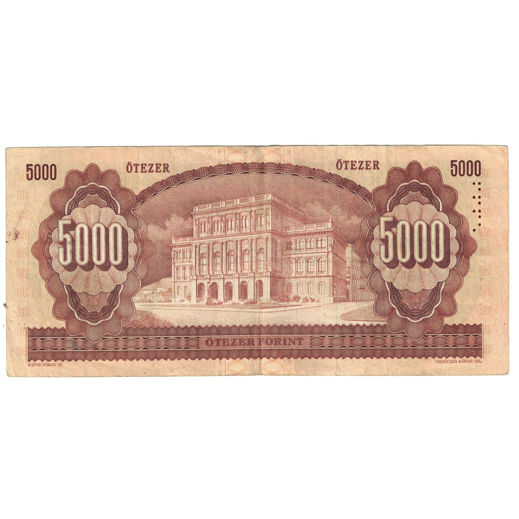 Banknote, Hungary, 5000 Forint, 1990, 1990-07-31, KM:177a, EF(40-45)