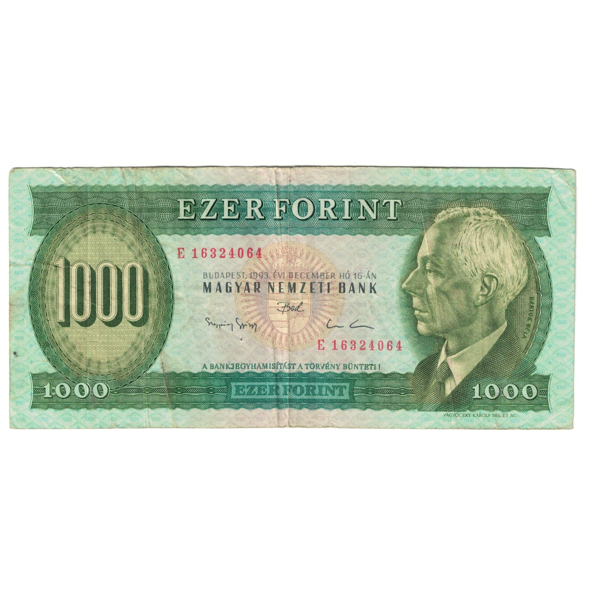 Banknote, Hungary, 1000 Forint, 1993, 1993-12-16, KM:176a, EF(40-45)