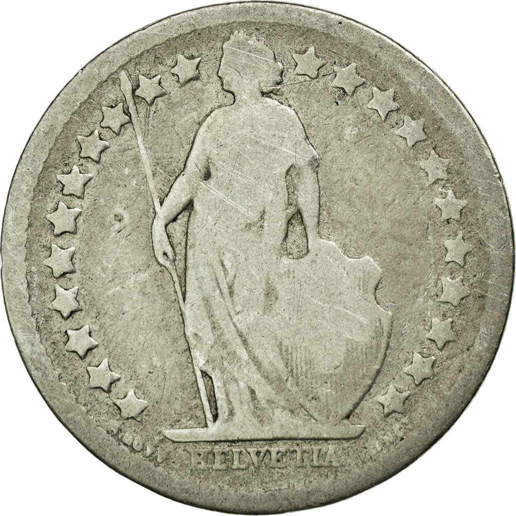 Münze, Schweiz, 1/2 Franc, 1878, Bern, SGE+, Silber, KM:23