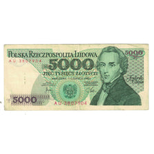 Biljet, Polen, 5000 Zlotych, 1982, 1982-06-01, KM:150a, B