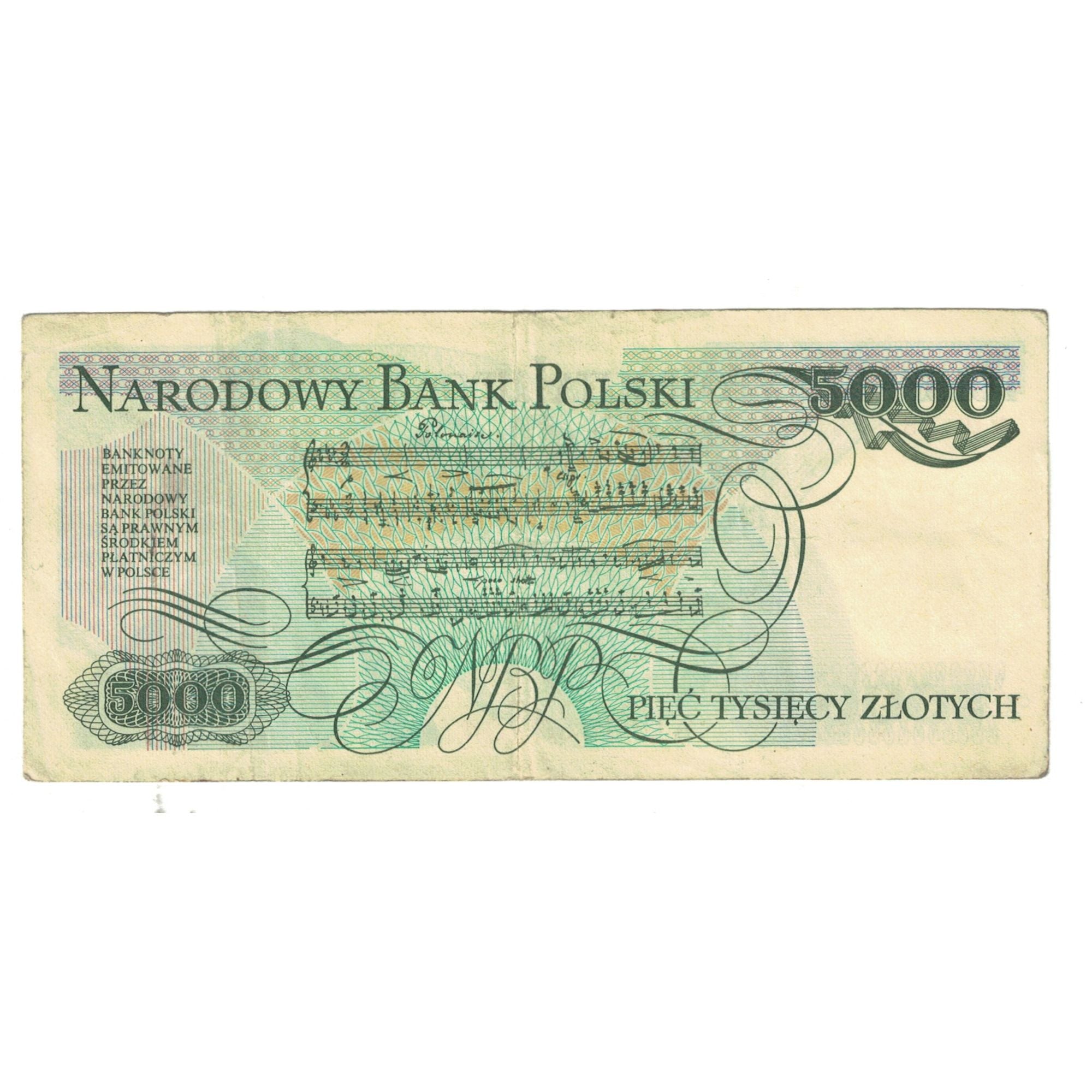 Billet, Pologne, 5000 Zlotych, 1982, 1982-06-01, KM:150a, B
