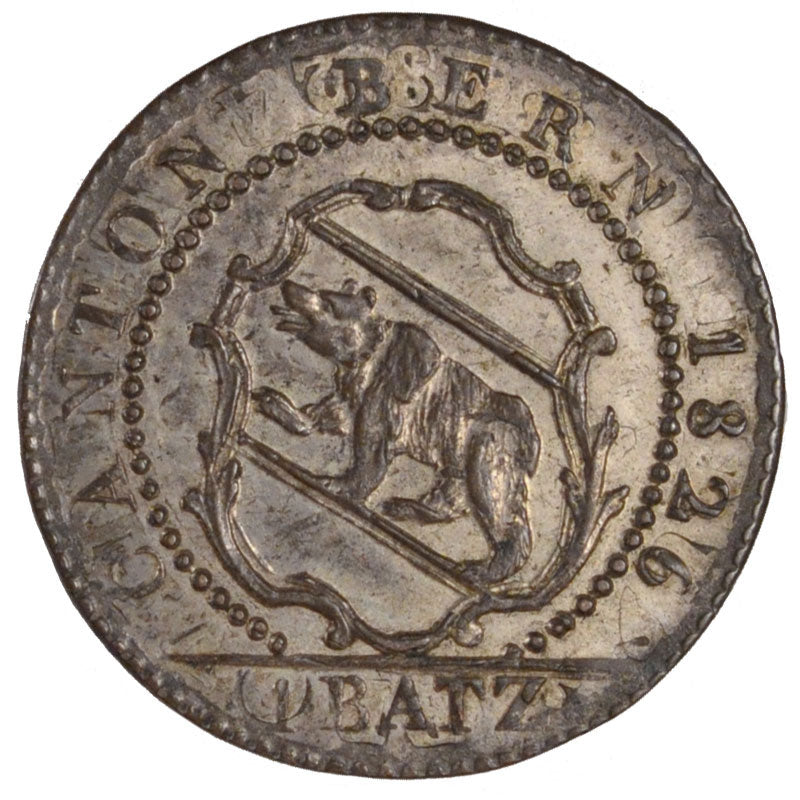 Switzerland, Batzen, 1826, Bern, KM #194.1, MS(60-62), Billon, 2.45