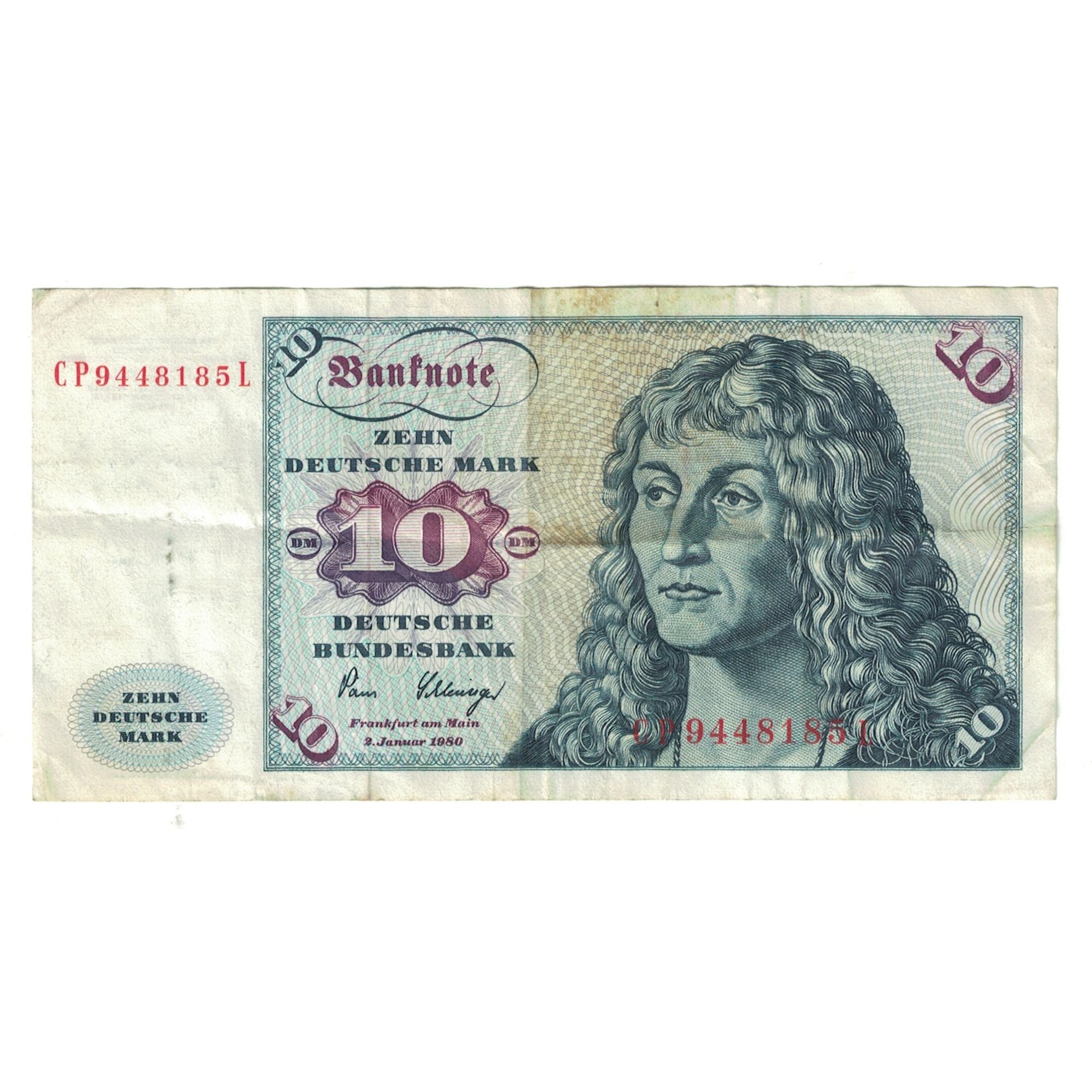 Banknote, GERMANY - FEDERAL REPUBLIC, 10 Deutsche Mark, 1980, 1980-01-02