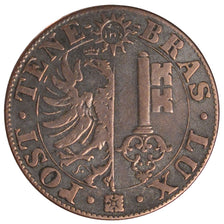Switzerland, 25 Centimes, 1844, Genève, KM #129, EF(40-45), Billon, 3.72