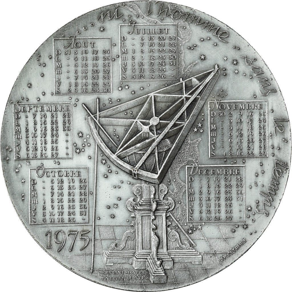 France, Medal, Calendrier, Nouvelle Année, Astrologie, 1975, Réthoré