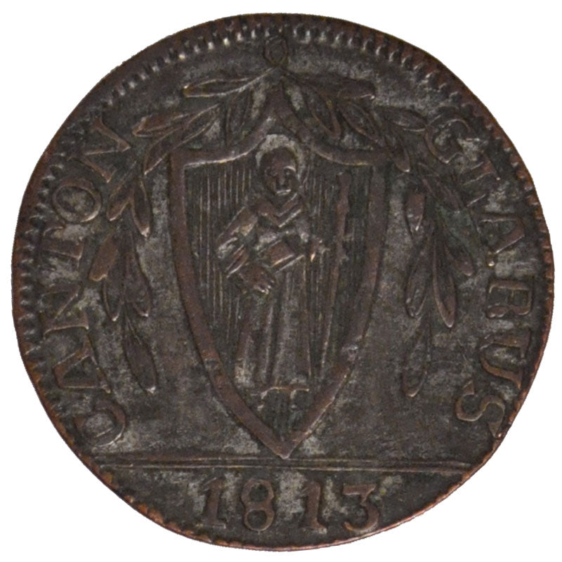 Switzerland, Shilling, 1813, KM #13, EF(40-45), Billon, 1.22