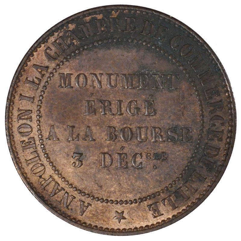 FRANCE, 10 Centimes, 1854, Paris, KM #M26, AU(55-58), Bronze, 30, Gadoury #251,.