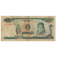 Banknote, Cambodia, 100 Riels, 1990, KM:36a, VF(20-25)