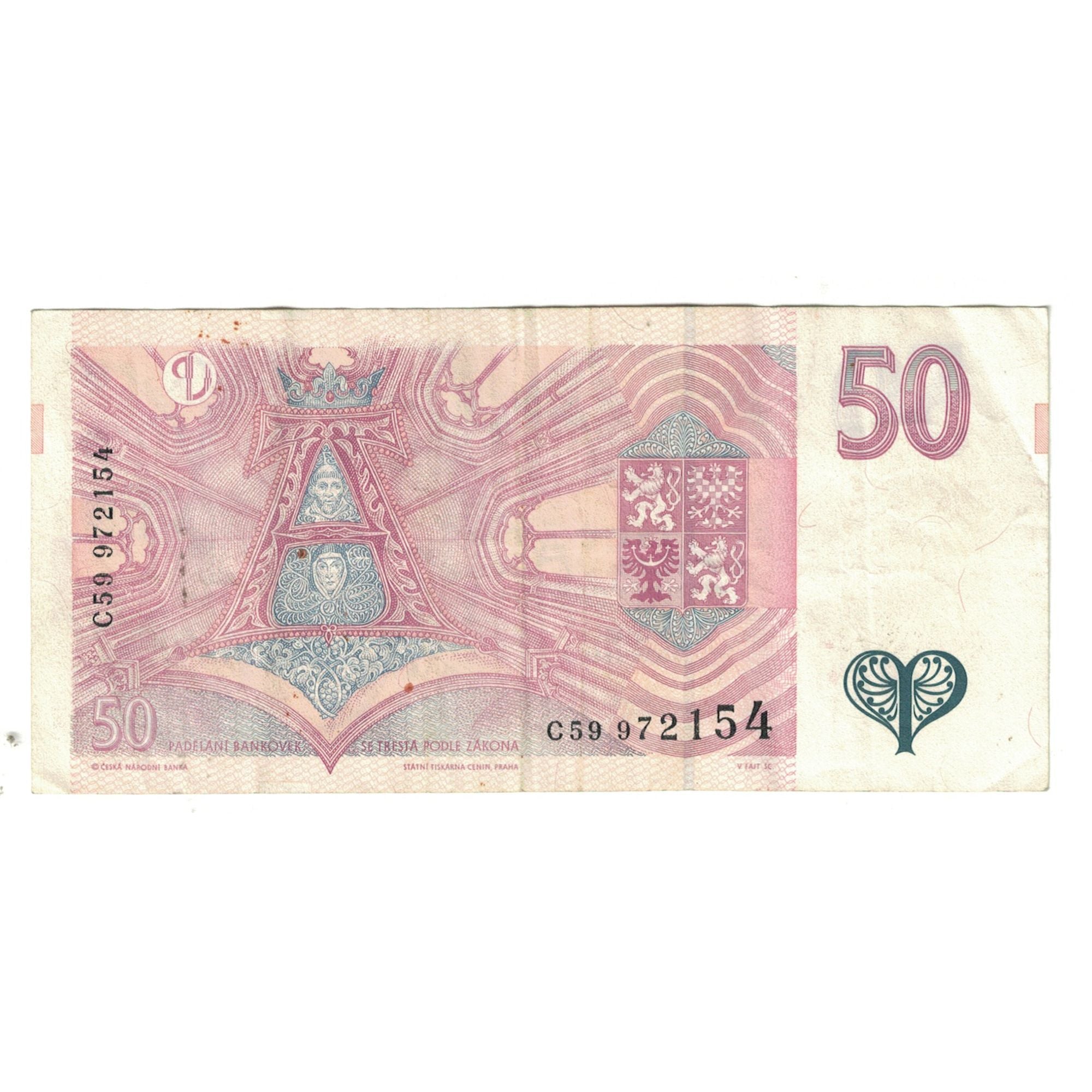 Billet, République Tchèque, 50 Korun, 1997, KM:17, TTB