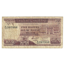 Banknote, Mauritius, 5 Rupees, 1985, Undated (1985), KM:34, VF(20-25)