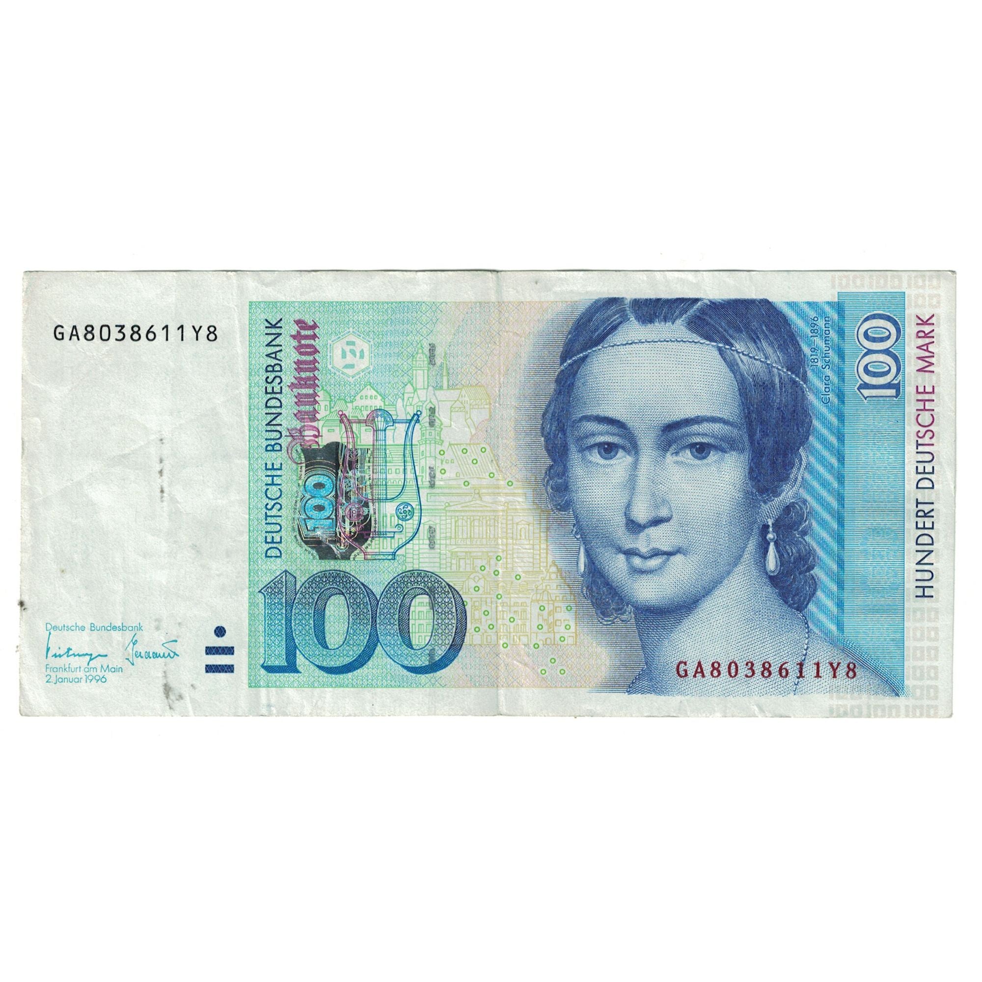 Banknote, GERMANY - FEDERAL REPUBLIC, 100 Deutsche Mark, 1996, 1996-01-02