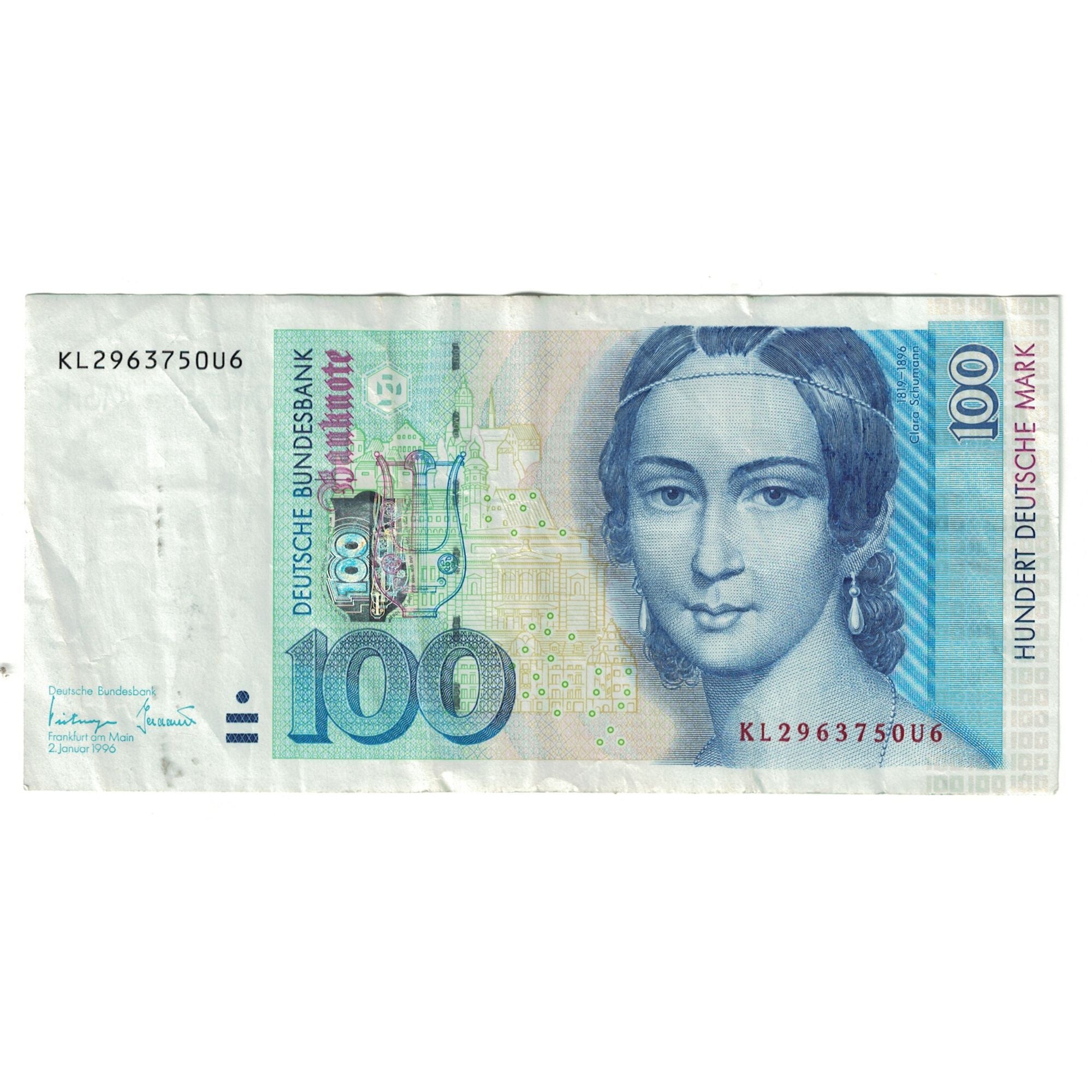 Banknote, GERMANY - FEDERAL REPUBLIC, 100 Deutsche Mark, 1996, 1996-01-02