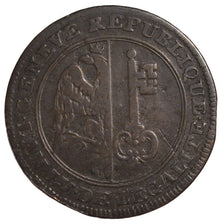 SWISS CANTONS, 6 Sols, 1795, Genève, KM #109a, VF(30-35), Copper, 2.54