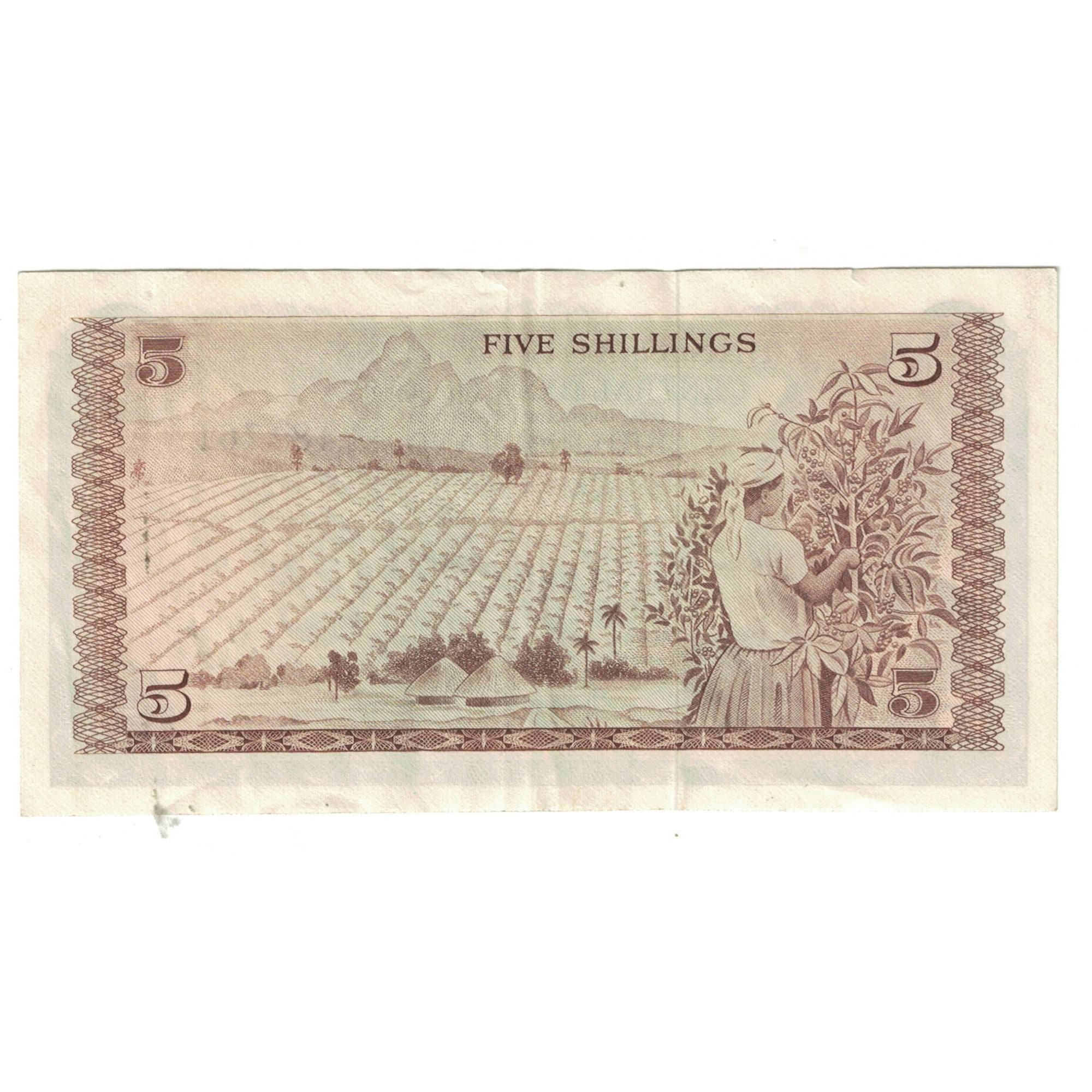 Banconote, Kenya, 5 Shillings, 1972, 1972-07-01, KM:6c, SPL-
