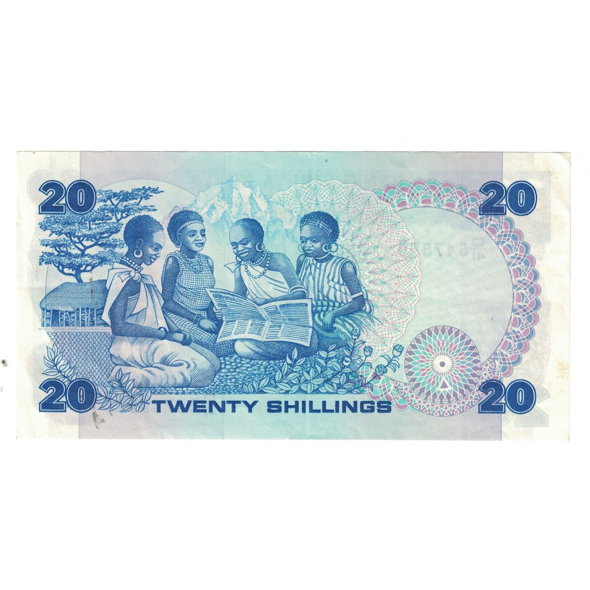 Banknote, Kenya, 20 Shillings, 1982, 1982-01-01, KM:21c, AU(55-58)