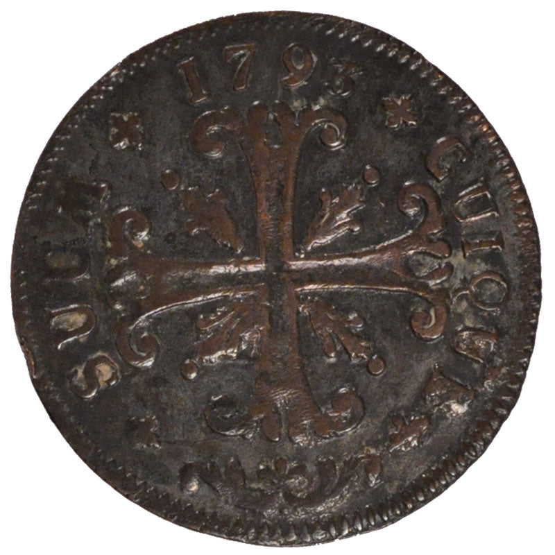 Switzerland, 1/2 Batzen, 1799, KM #55, EF(40-45), Billon, 1.53