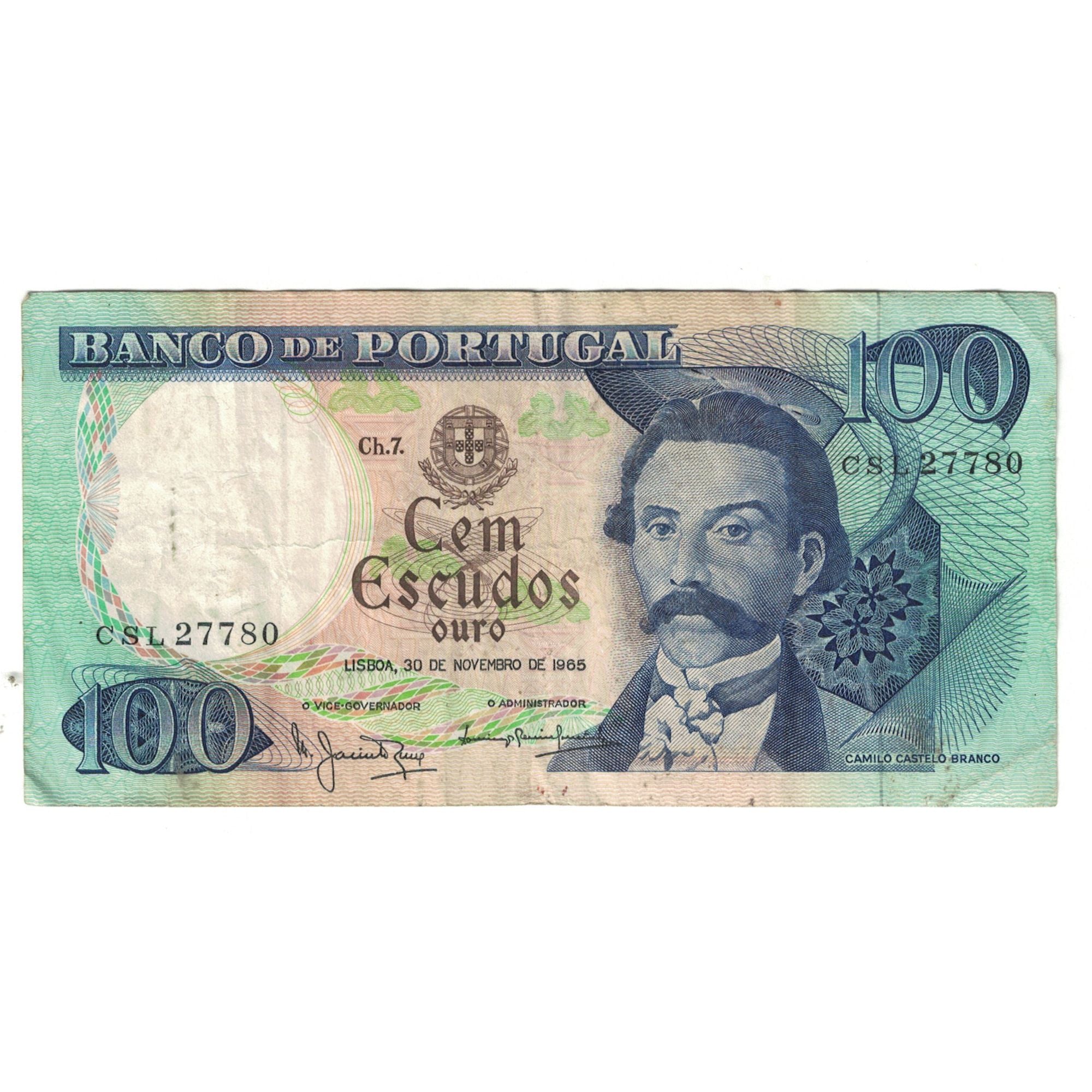 Banknote, Portugal, 100 Escudos, 1965, 1965-11-30, KM:169a, EF(40-45)