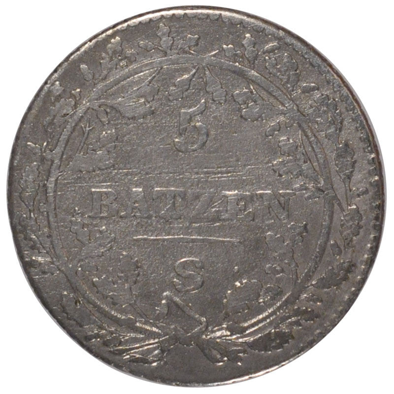 Coin, Switzerland, 5 Batzen, 1799, VF(20-25), Silver, KM:A9