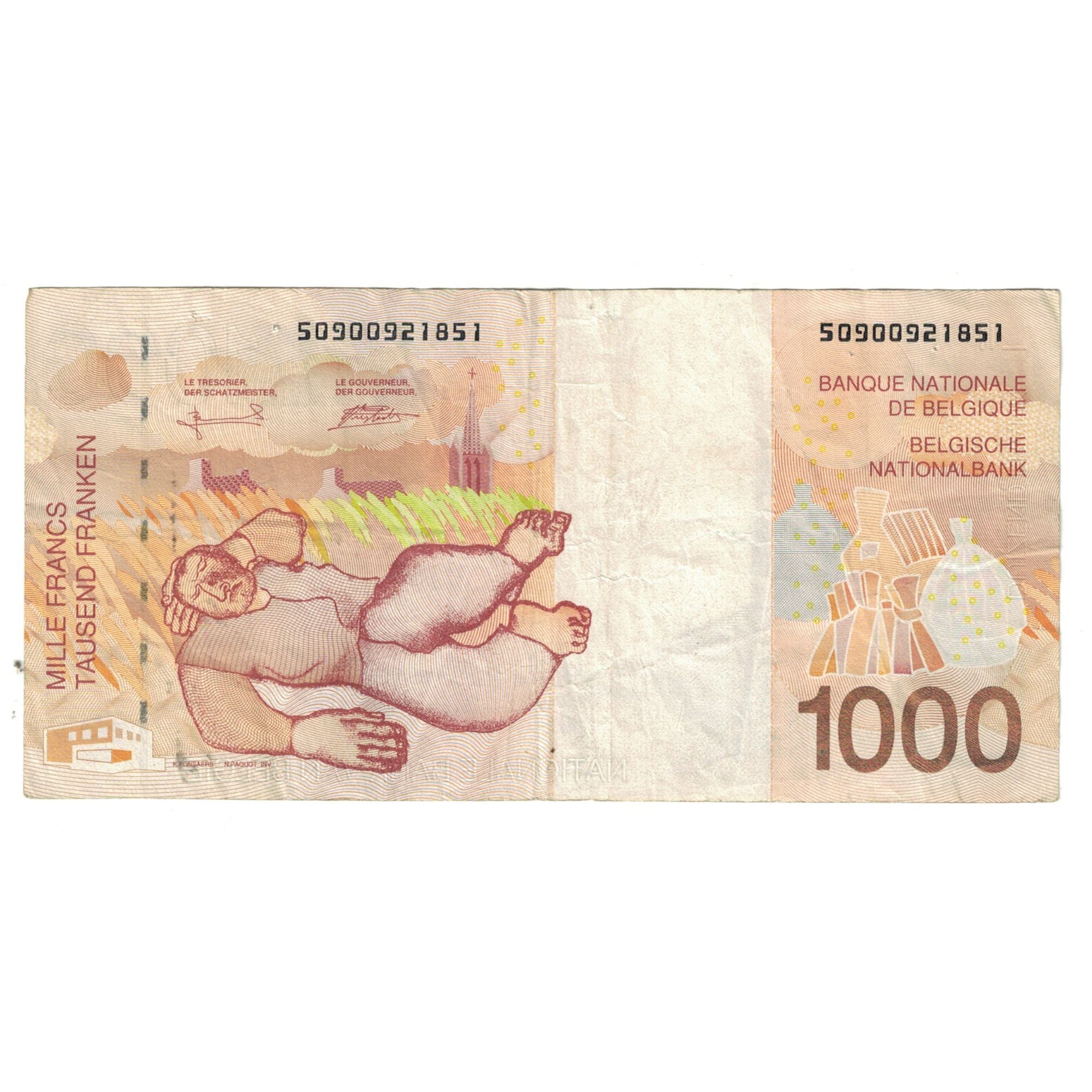 Banknote, Belgium, 1000 Francs, KM:150, EF(40-45)