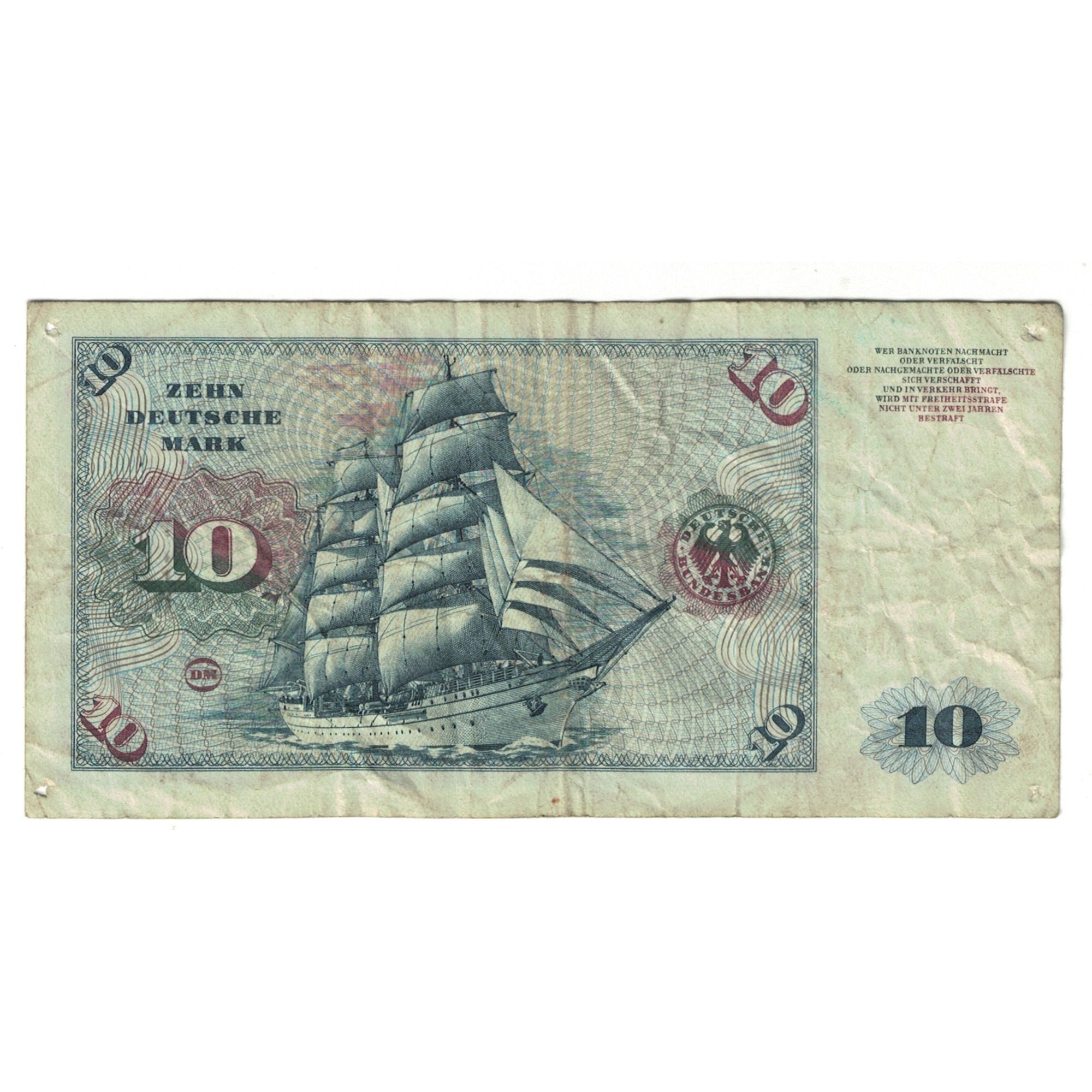 Banknote, GERMANY - FEDERAL REPUBLIC, 10 Deutsche Mark, 1970, 1970-01-02