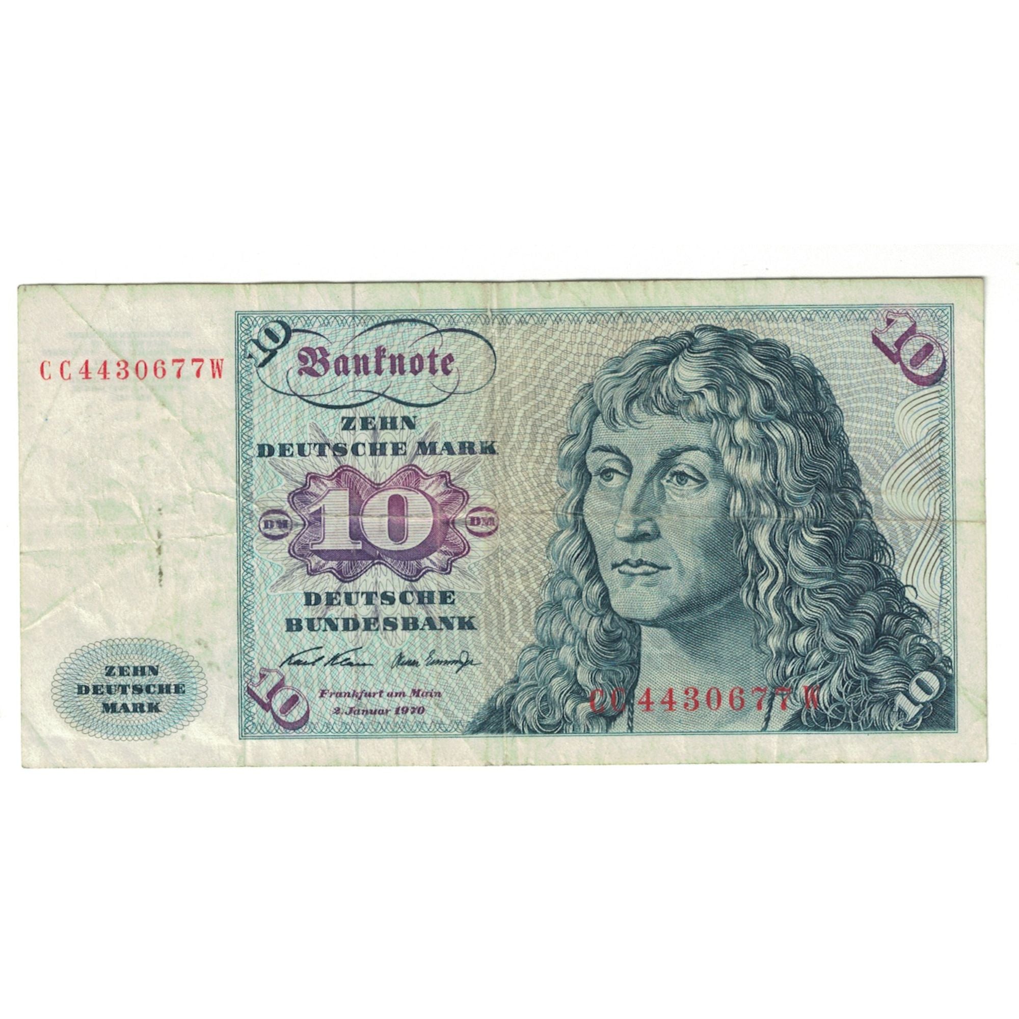 Banknote, GERMANY - FEDERAL REPUBLIC, 10 Deutsche Mark, 1970, 1970-01-02