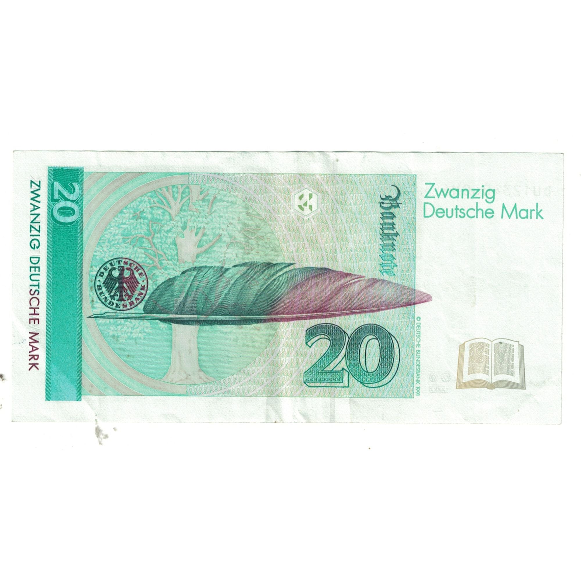 Banknote, GERMANY - FEDERAL REPUBLIC, 20 Deutsche Mark, 1993, 1993-10-01