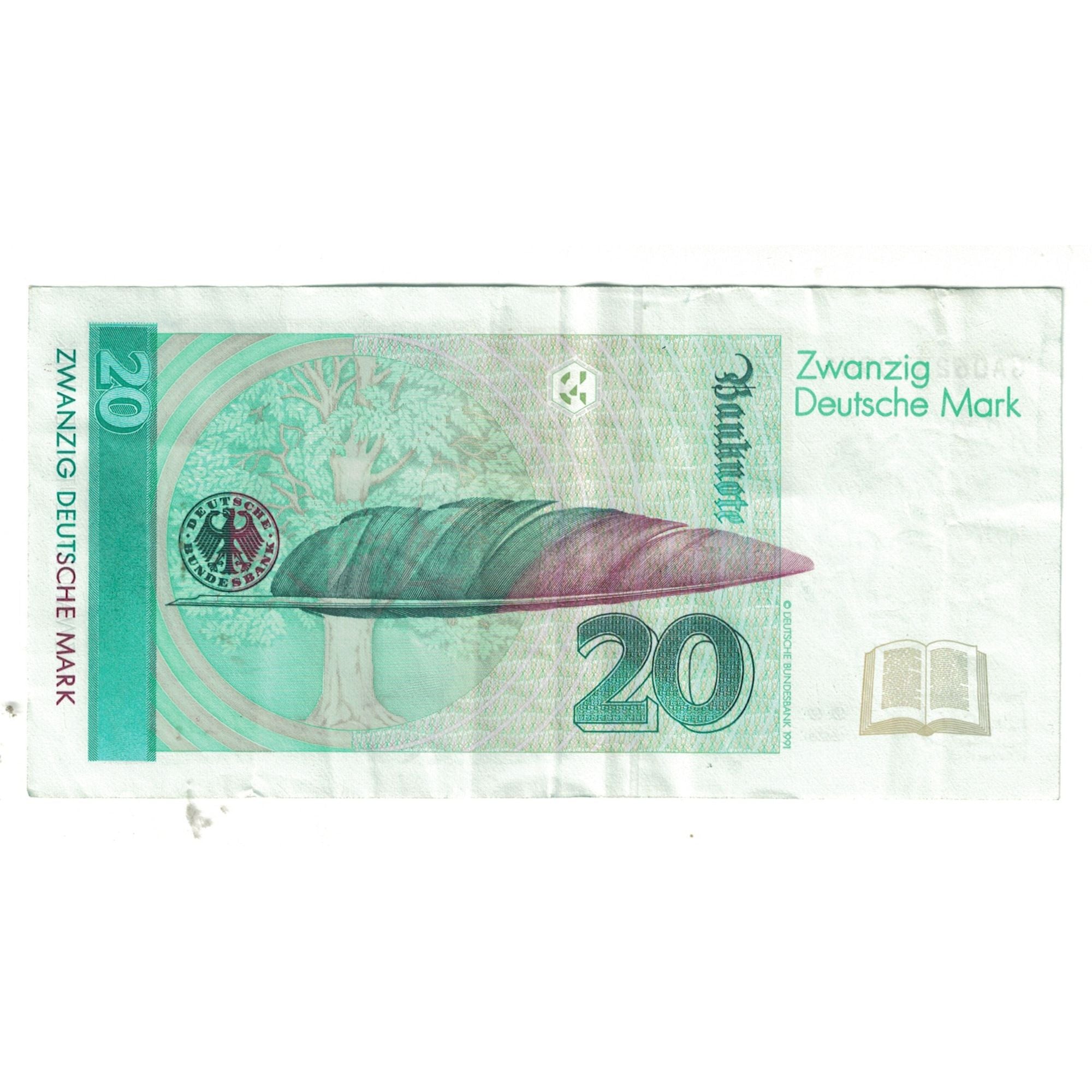 Banknote, GERMANY - FEDERAL REPUBLIC, 20 Deutsche Mark, 1993, 1993-10-01
