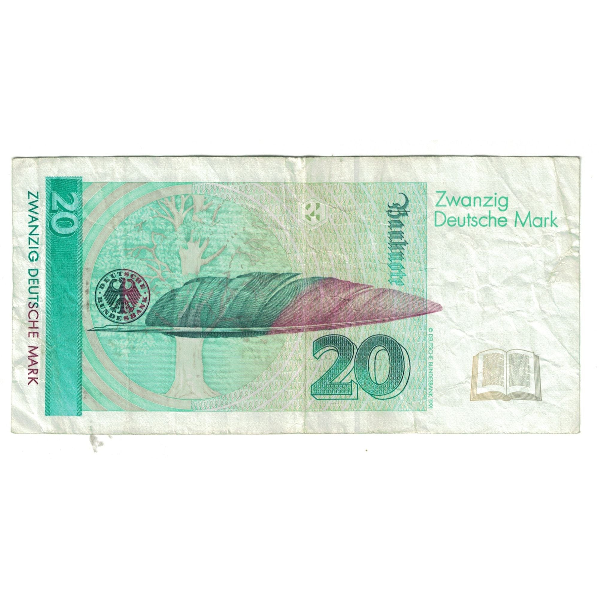 Banknote, GERMANY - FEDERAL REPUBLIC, 20 Deutsche Mark, 1993, 1993-10-01