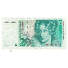 Banknote, GERMANY - FEDERAL REPUBLIC, 20 Deutsche Mark, 1993, 1993-10-01