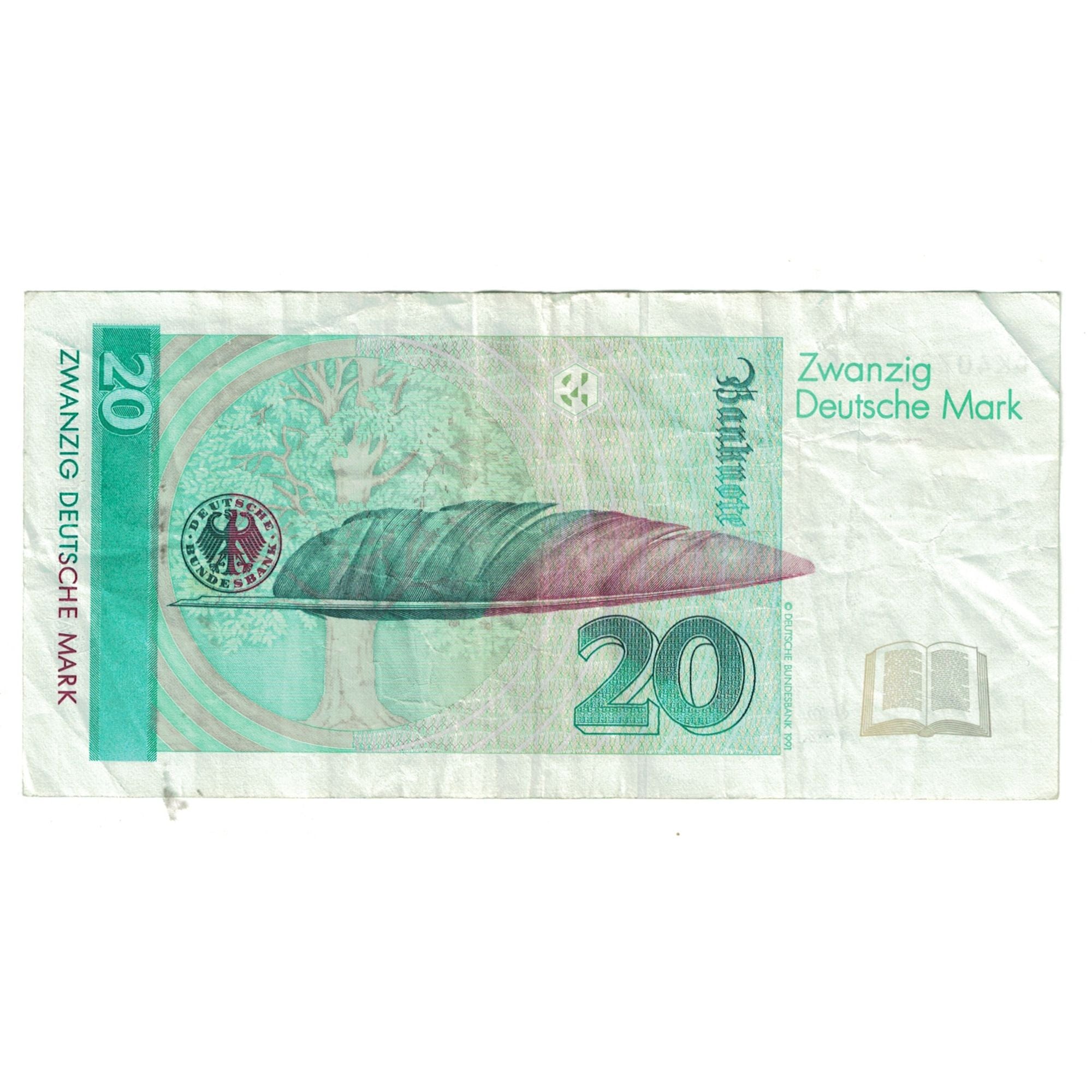 Banknote, GERMANY - FEDERAL REPUBLIC, 20 Deutsche Mark, 1993, 1993-10-01
