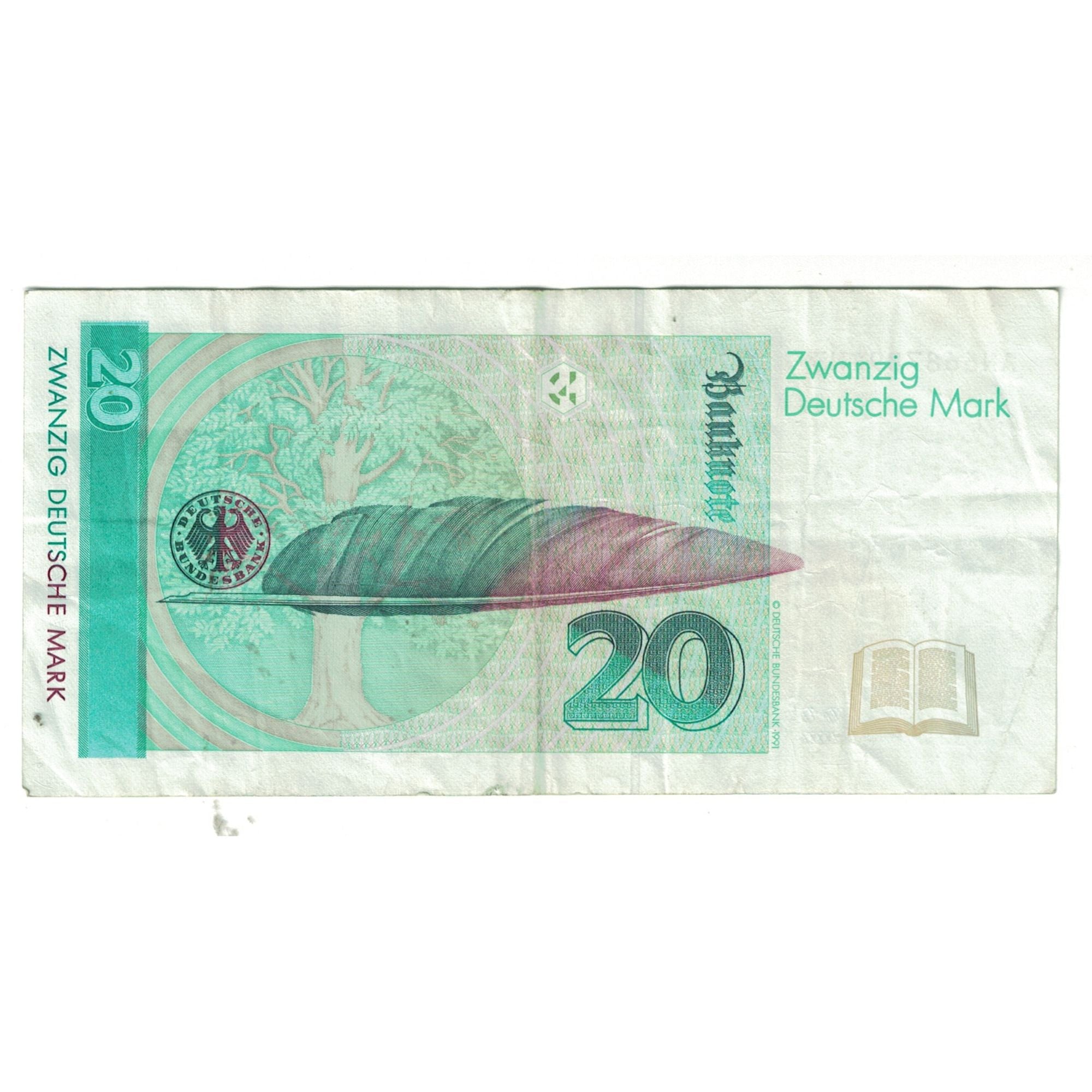 Banknote, GERMANY - FEDERAL REPUBLIC, 20 Deutsche Mark, 1991, 1991-08-01