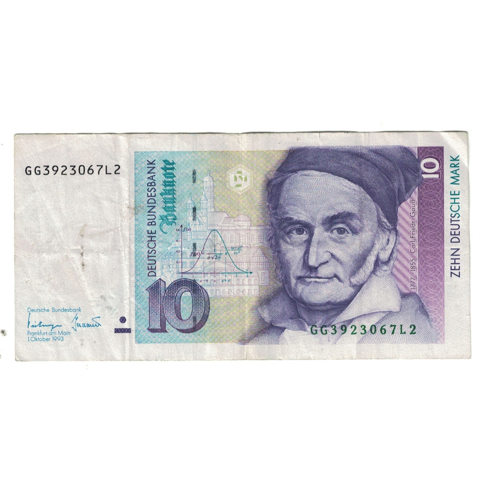 Banknote, GERMANY - FEDERAL REPUBLIC, 10 Deutsche Mark, 1993, 1993-10-01
