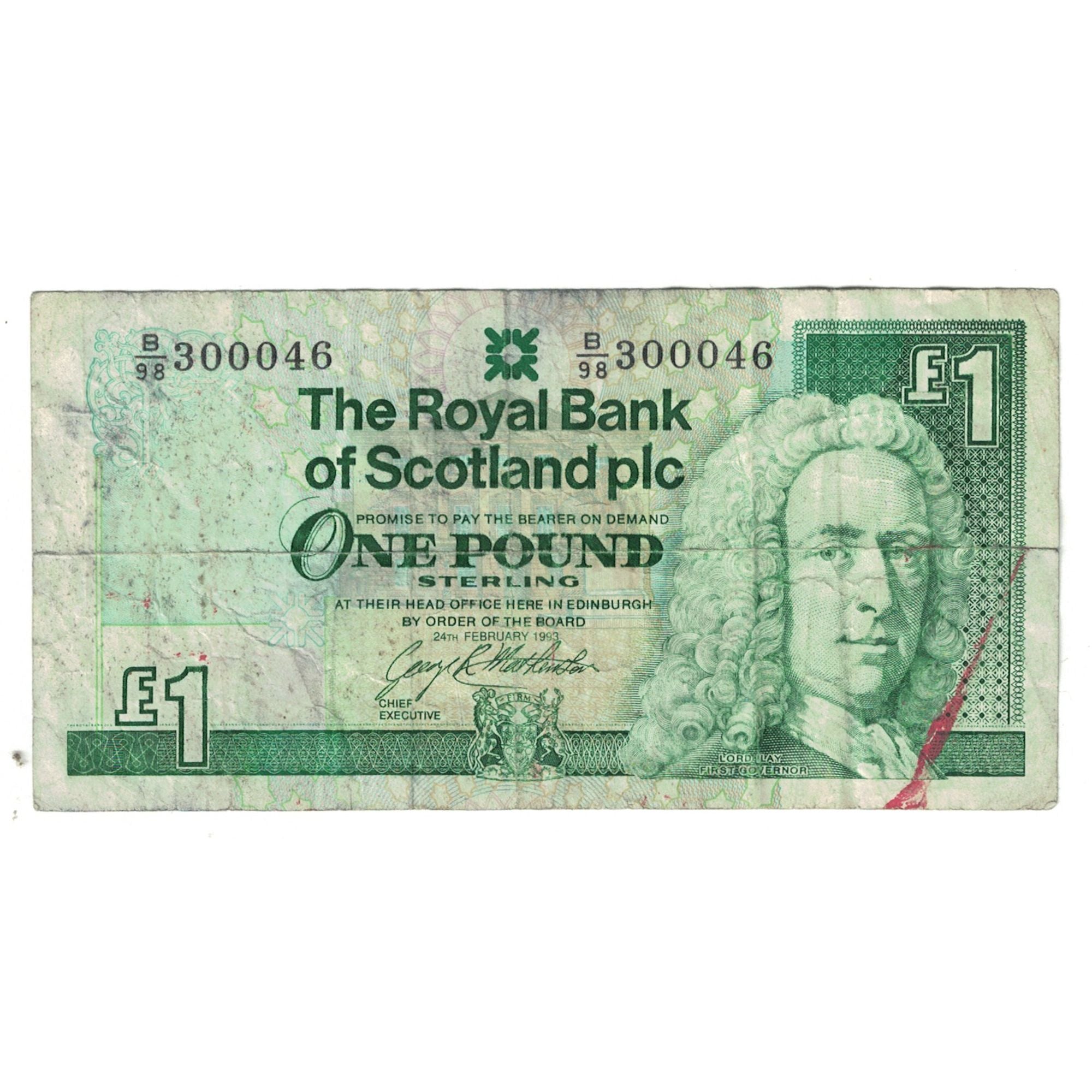 Banknote, Scotland, 1 Pound, 1993, 1993-02-24, KM:351c, VF(20-25)