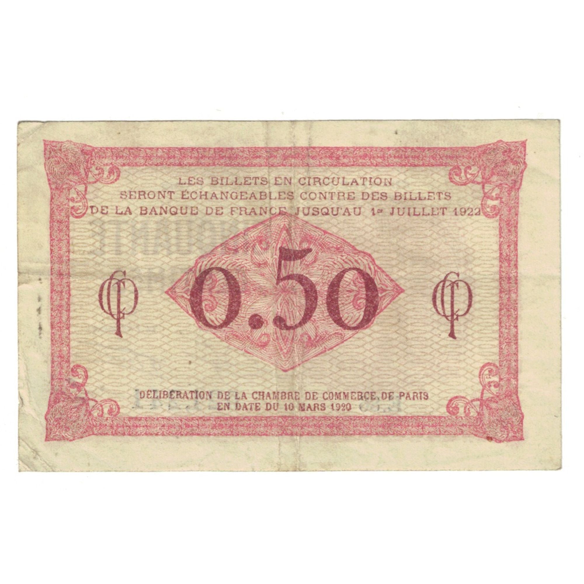 Francia, 50 Centimes, Other, 1920, E.86, PARIS, BB
